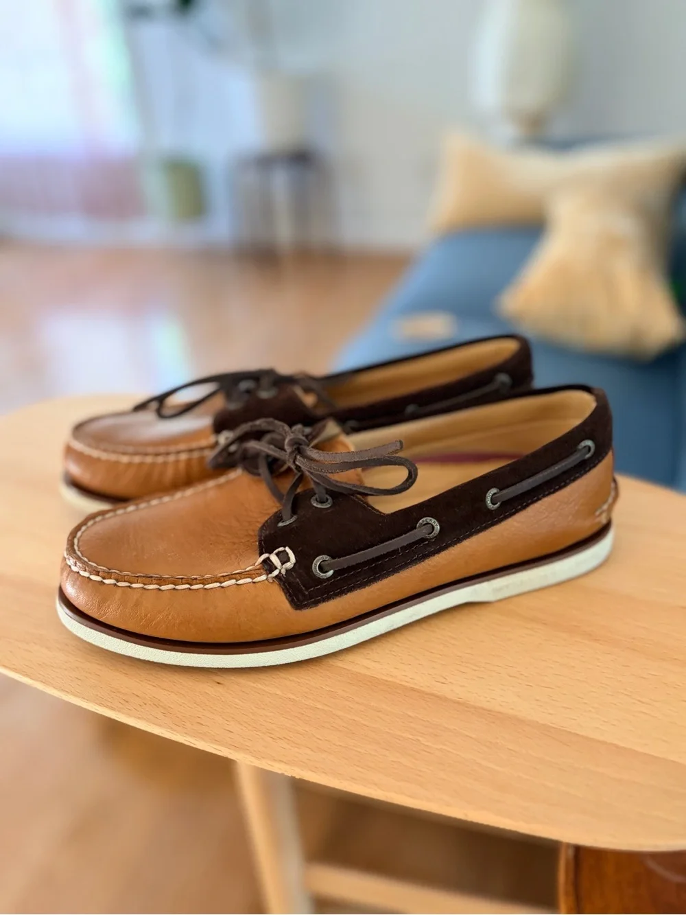Sperry Gold Cup Authentic Original 2-Eye Boat Shoe sz 8 Brown Leather Boat Shoes